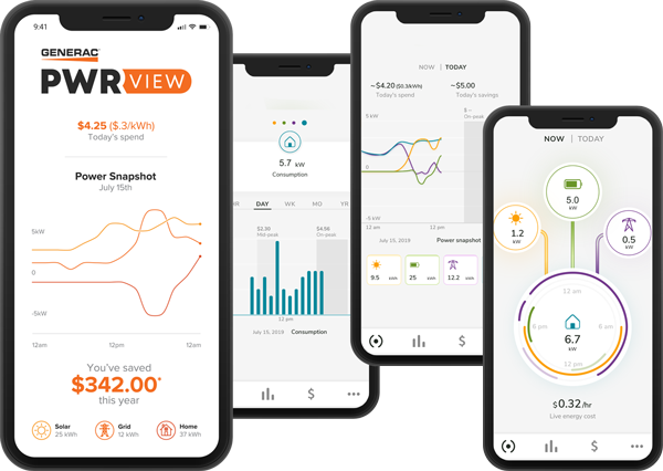 Generac PWRcell Software on Mobile Device